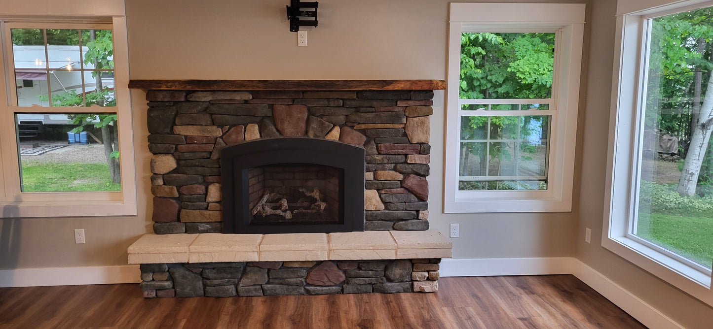 Minimalist Live Edge Maple Mantel