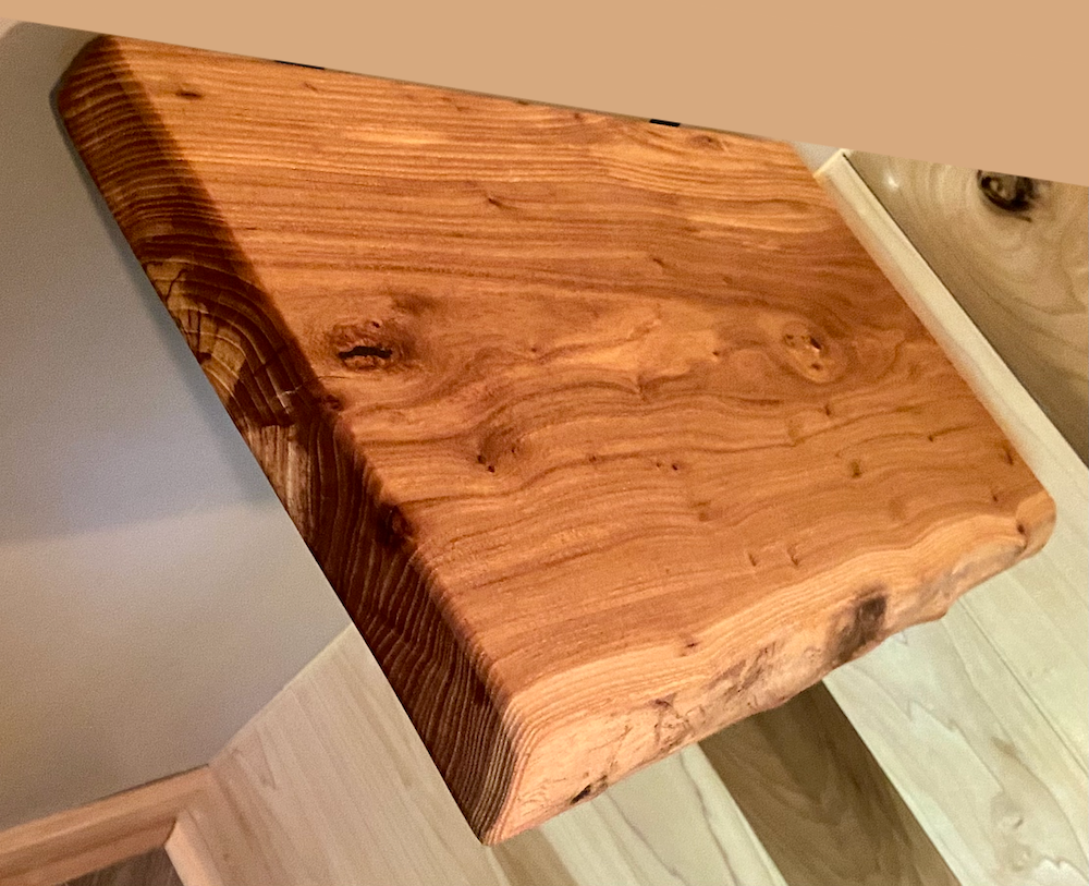 Rustic Chic Live Edge Chestnut Floating Shelves Set of 4