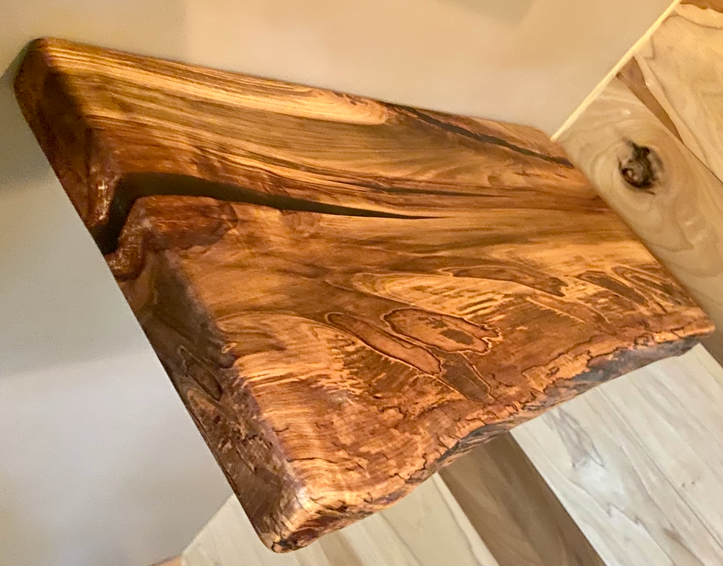 Stunning Ambrosia Maple Floating Shelves