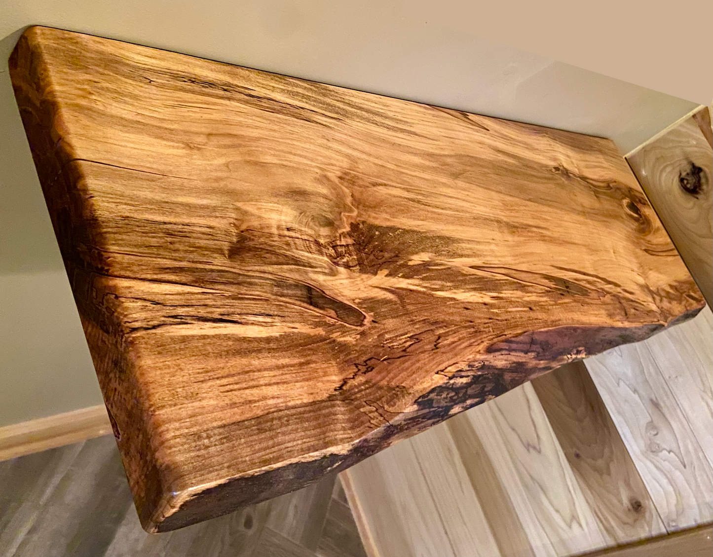 Custom Wormy Ambrosia Maple Shelves