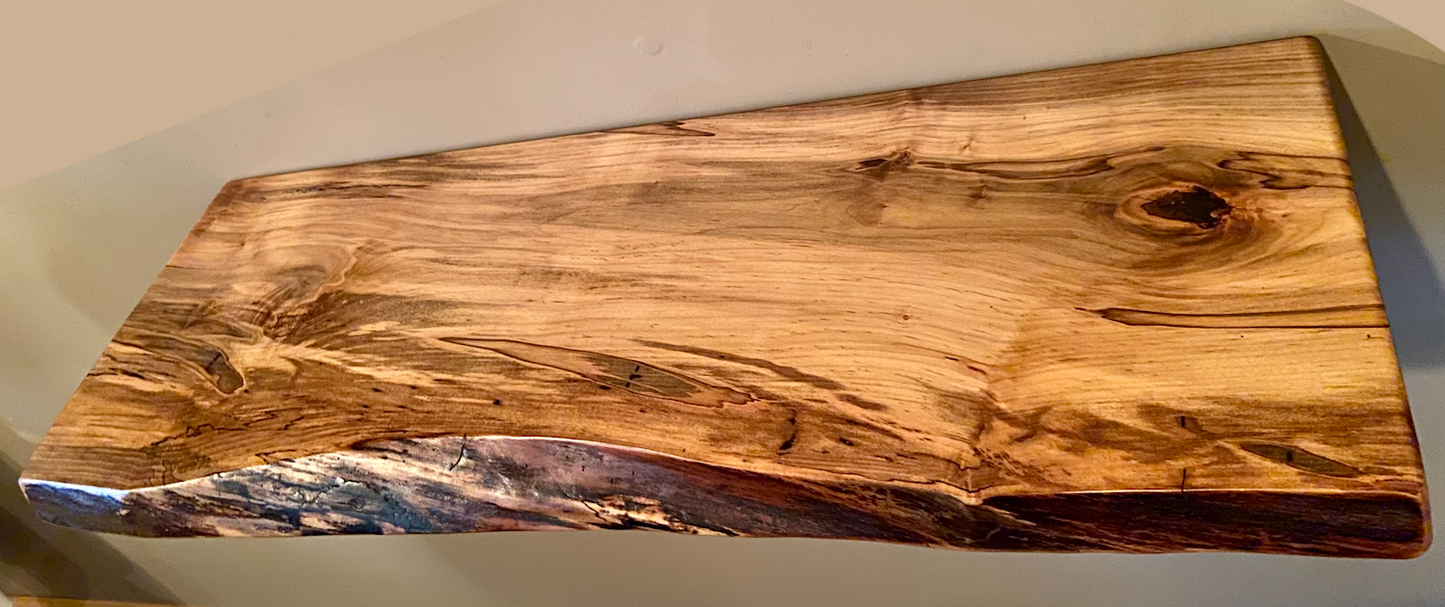 Custom Wormy Ambrosia Maple Shelves