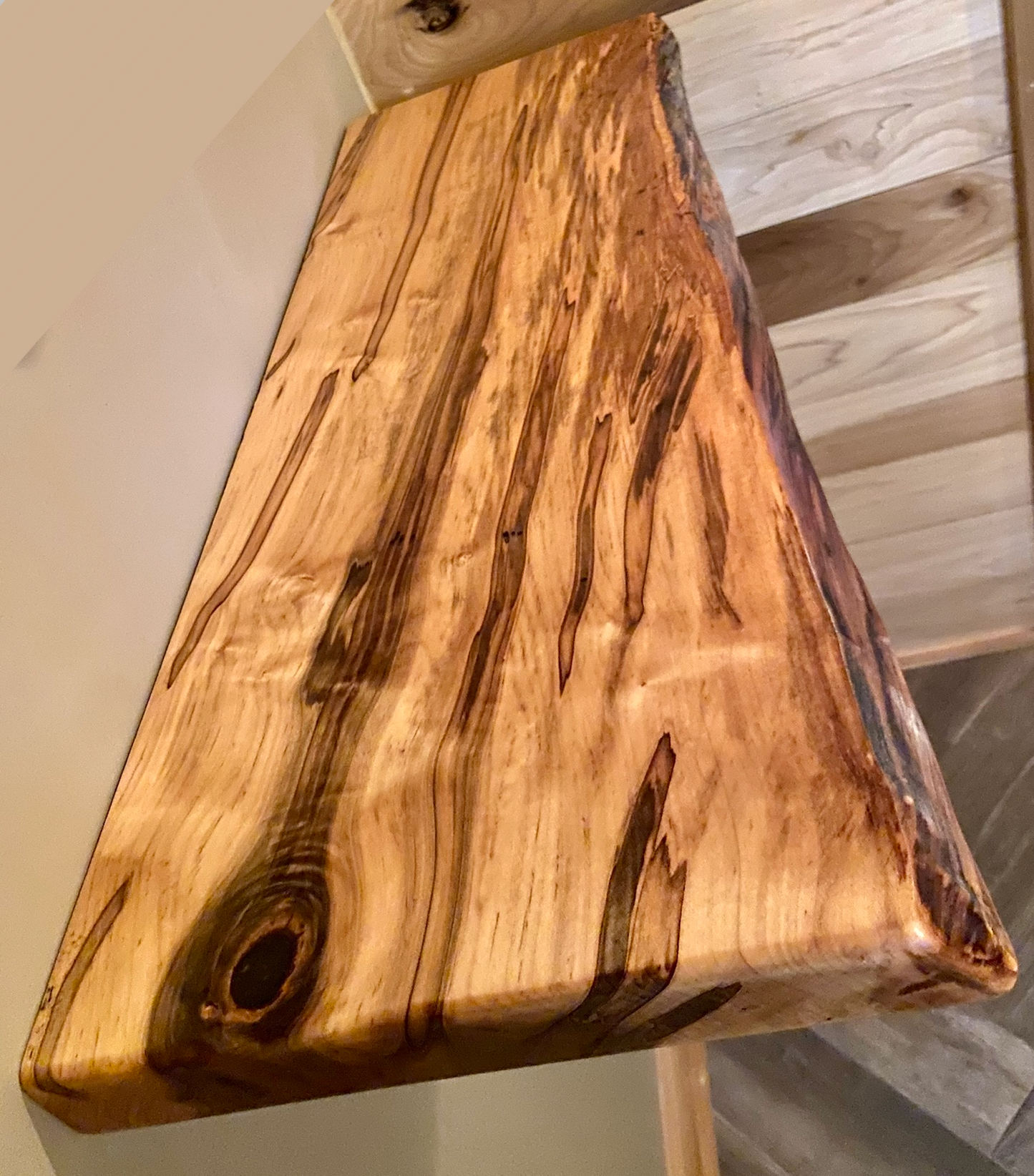 Custom Wormy Ambrosia Maple Shelves