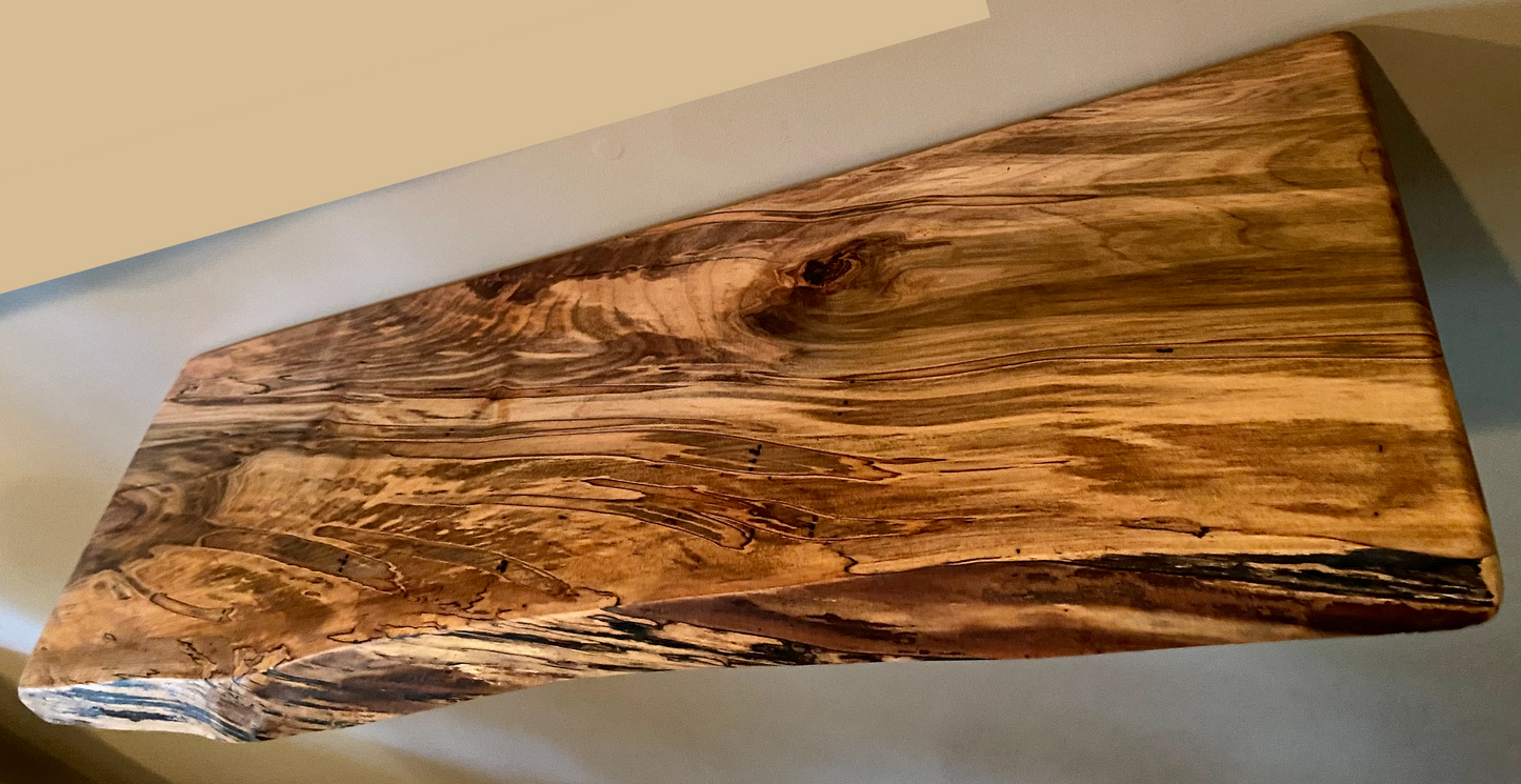 Stunning Ambrosia Maple Floating Shelves