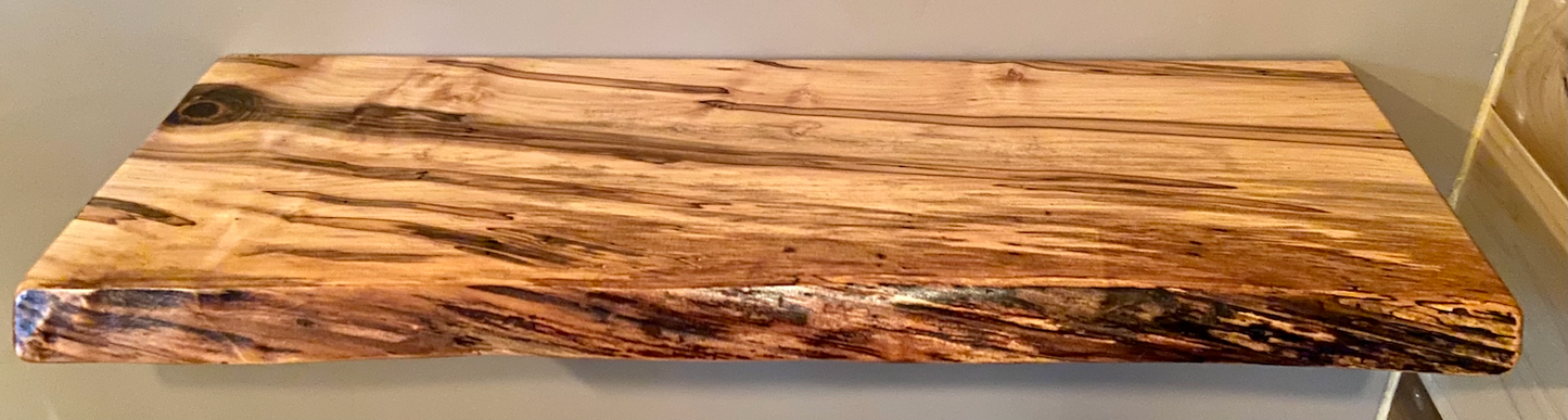 Custom Wormy Ambrosia Maple Shelves