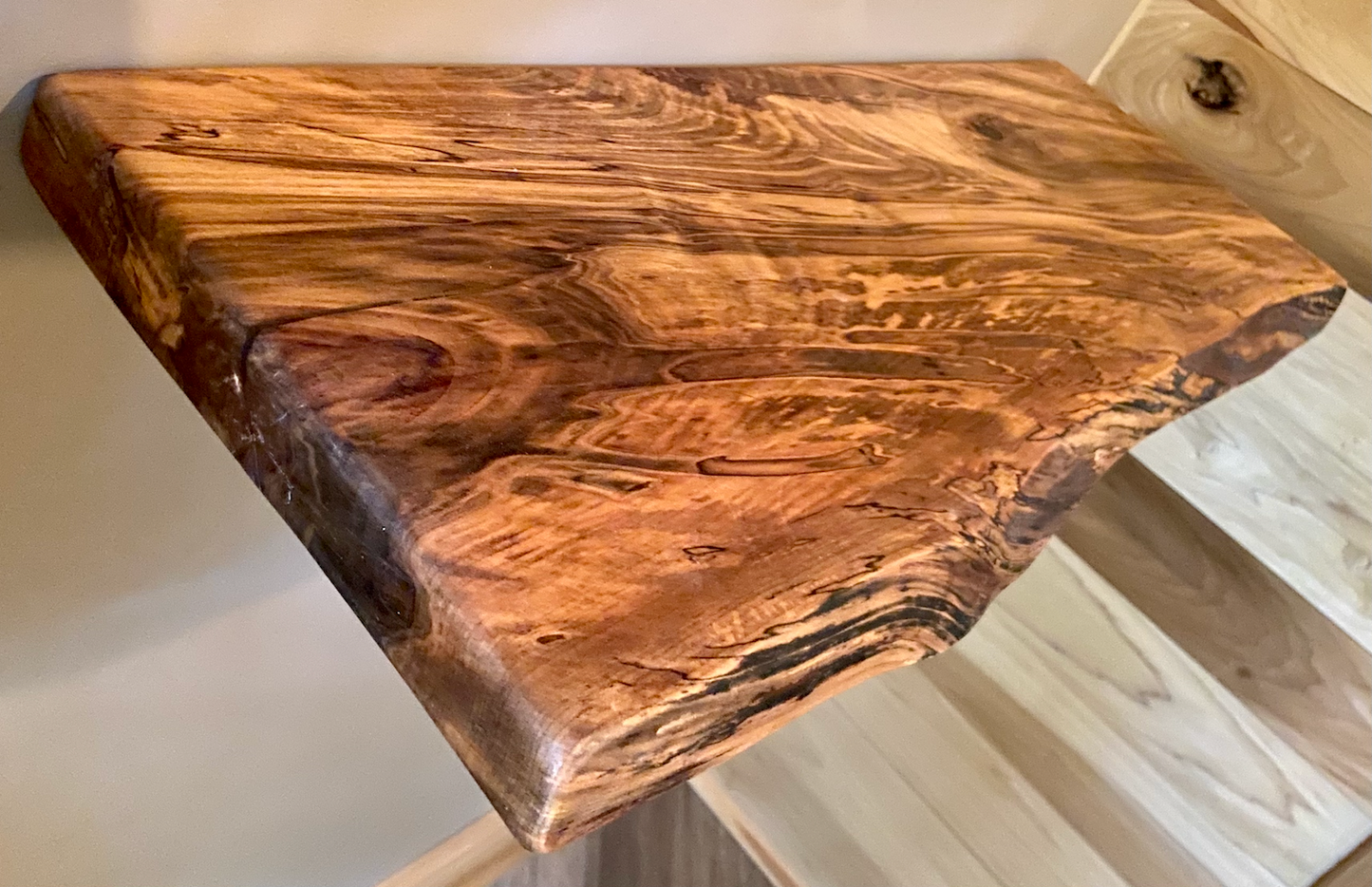 Stunning Ambrosia Maple Floating Shelves