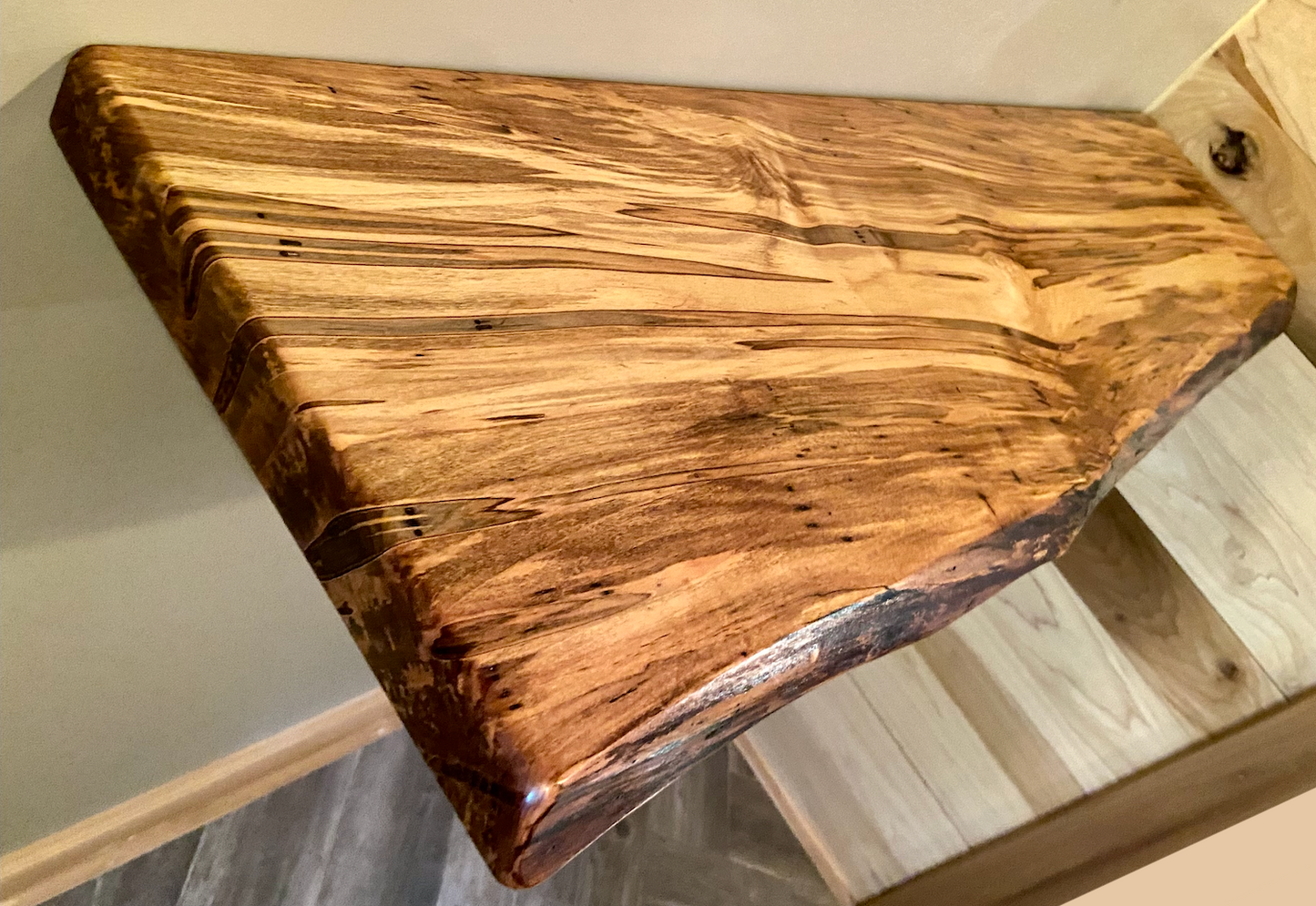 Custom Wormy Ambrosia Maple Shelves