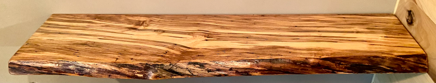 Custom Wormy Ambrosia Maple Shelves
