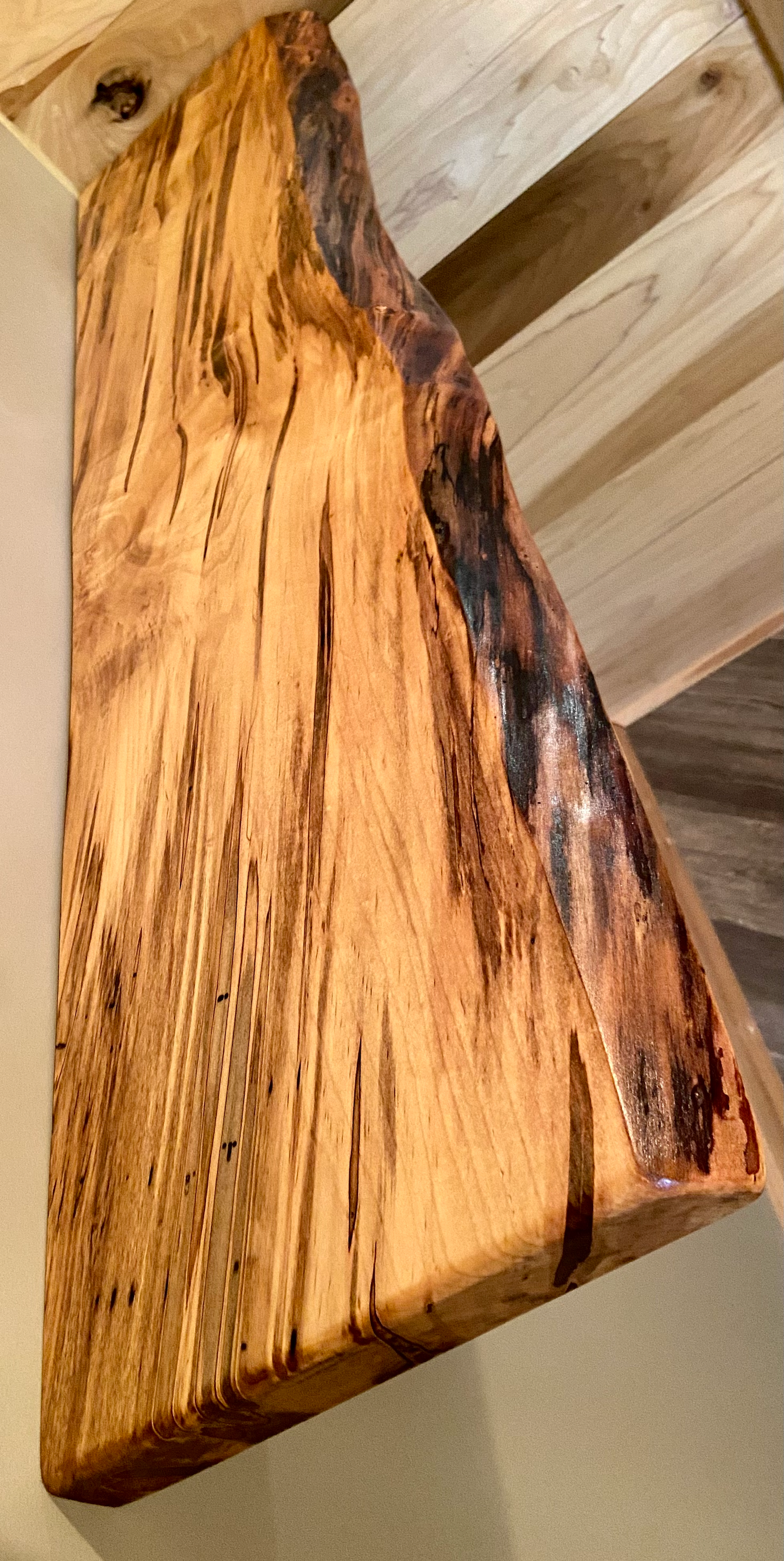 Custom Wormy Ambrosia Maple Shelves