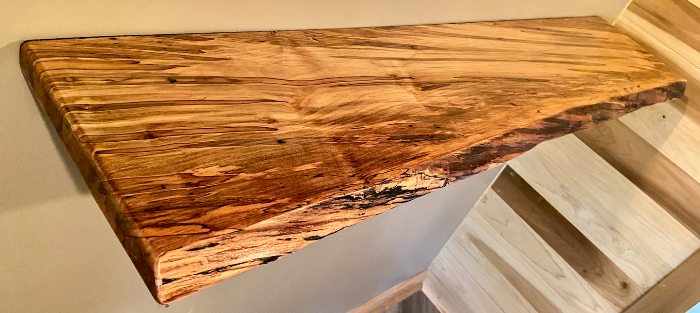 Custom Wormy Ambrosia Maple Shelves