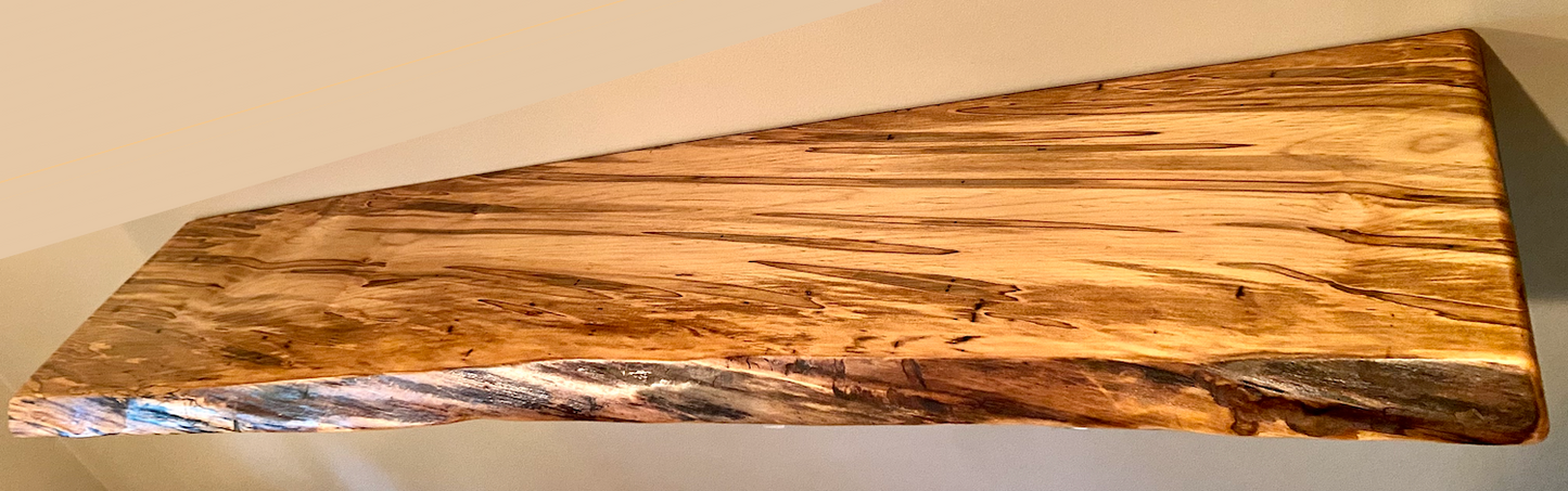 Custom Wormy Ambrosia Maple Shelves