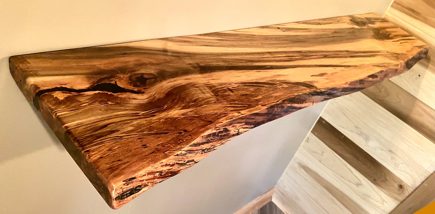 Custom Wormy Ambrosia Maple Shelves