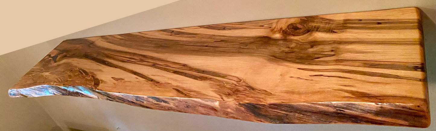 Custom Wormy Ambrosia Maple Shelves