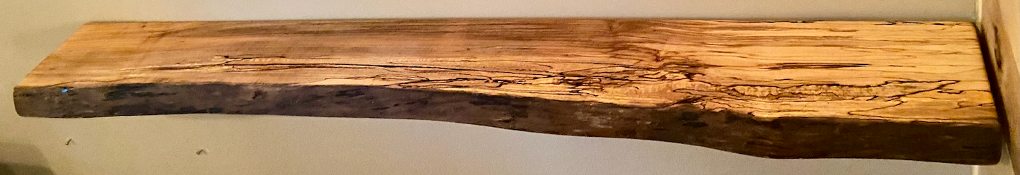 Live Edge Floating Maple Shelf Set w/ Mantel & Corner Shelves