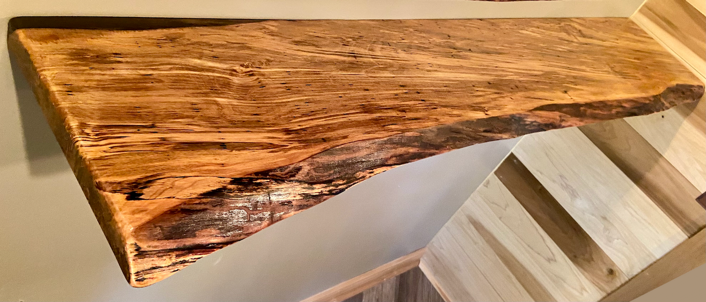 Custom Wormy Ambrosia Maple Shelves