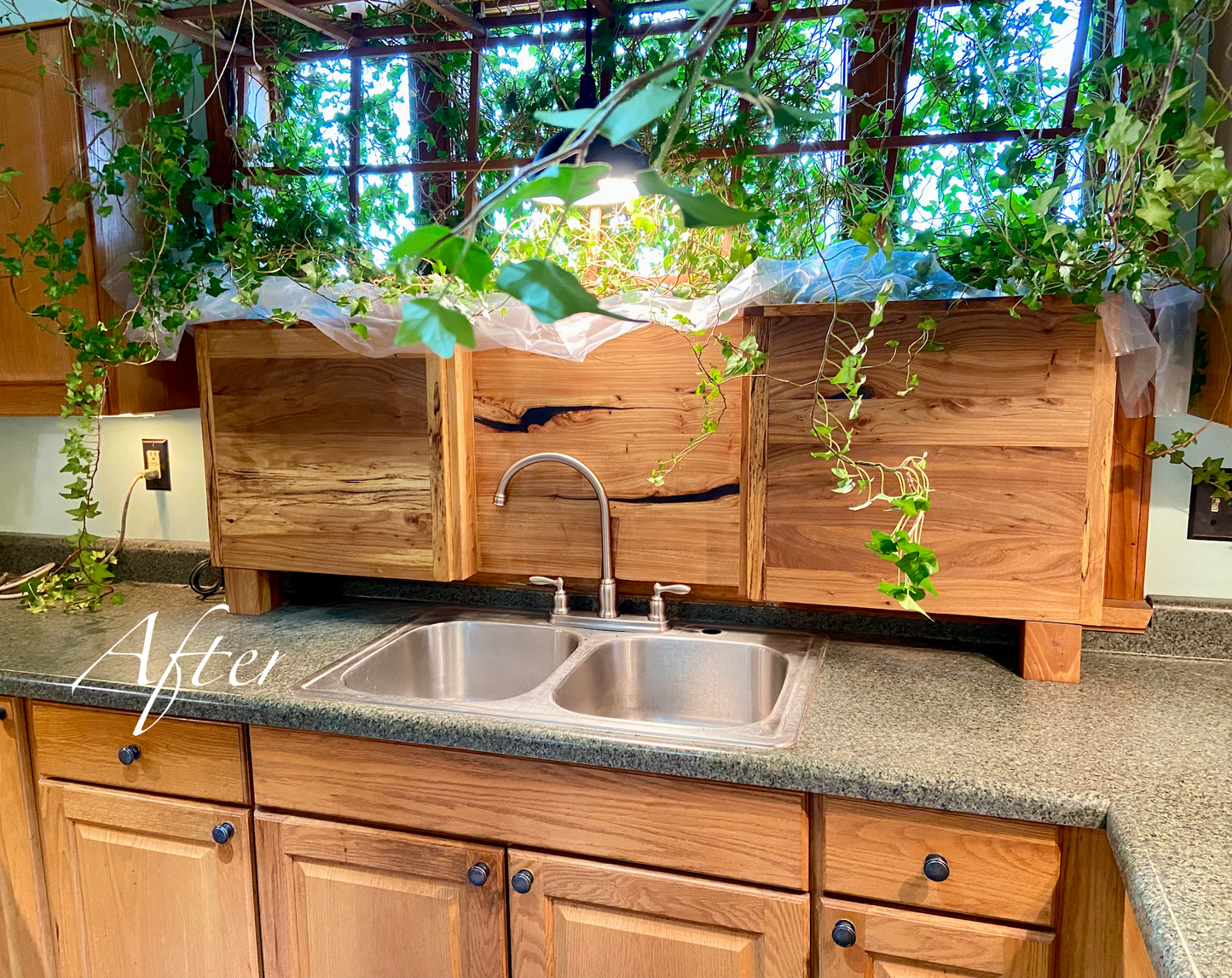 One of a Kind Custom Chestnut Vine Planter Box