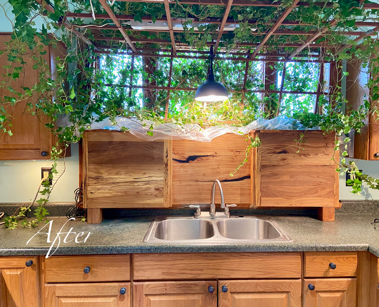One of a Kind Custom Chestnut Vine Planter Box