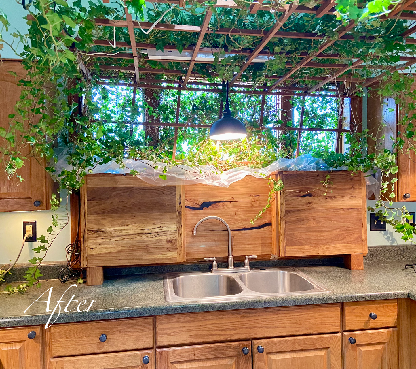 One of a Kind Custom Chestnut Vine Planter Box