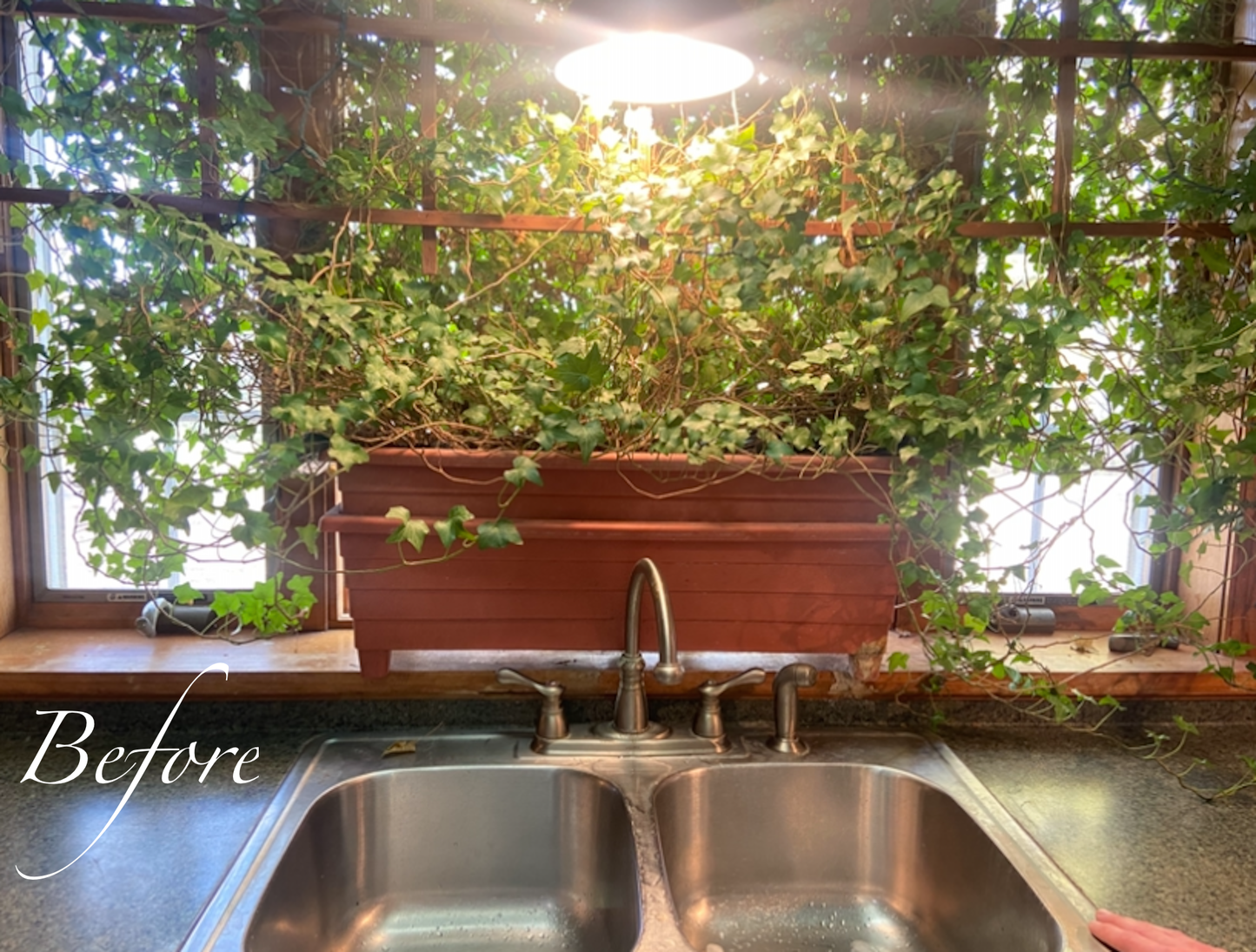 One of a Kind Custom Chestnut Vine Planter Box