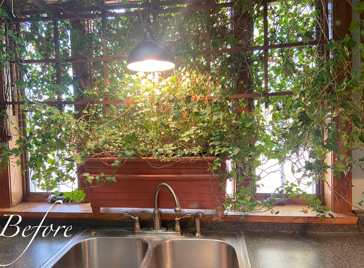One of a Kind Custom Chestnut Vine Planter Box