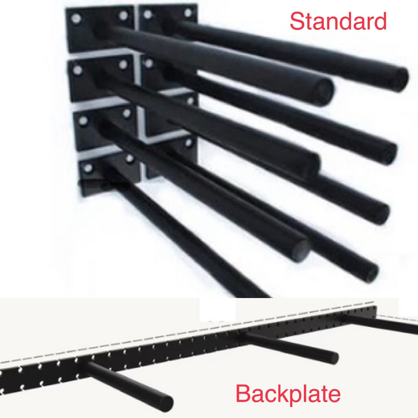 Detailed view of the mounting hardware included with the shelf.