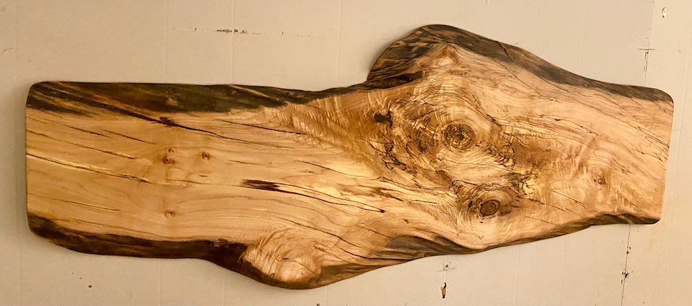 Live Edge Maple Wooden Hat Rack Wall Art