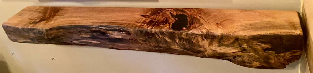 Live Edge Ambrosia Spalted Maple Floating Mantel