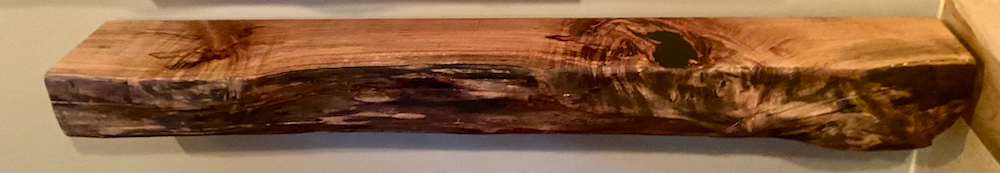 Live Edge Ambrosia Spalted Maple Floating Mantel