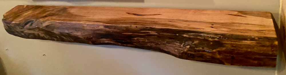 Live Edge Ambrosia Spalted Maple Floating Mantel