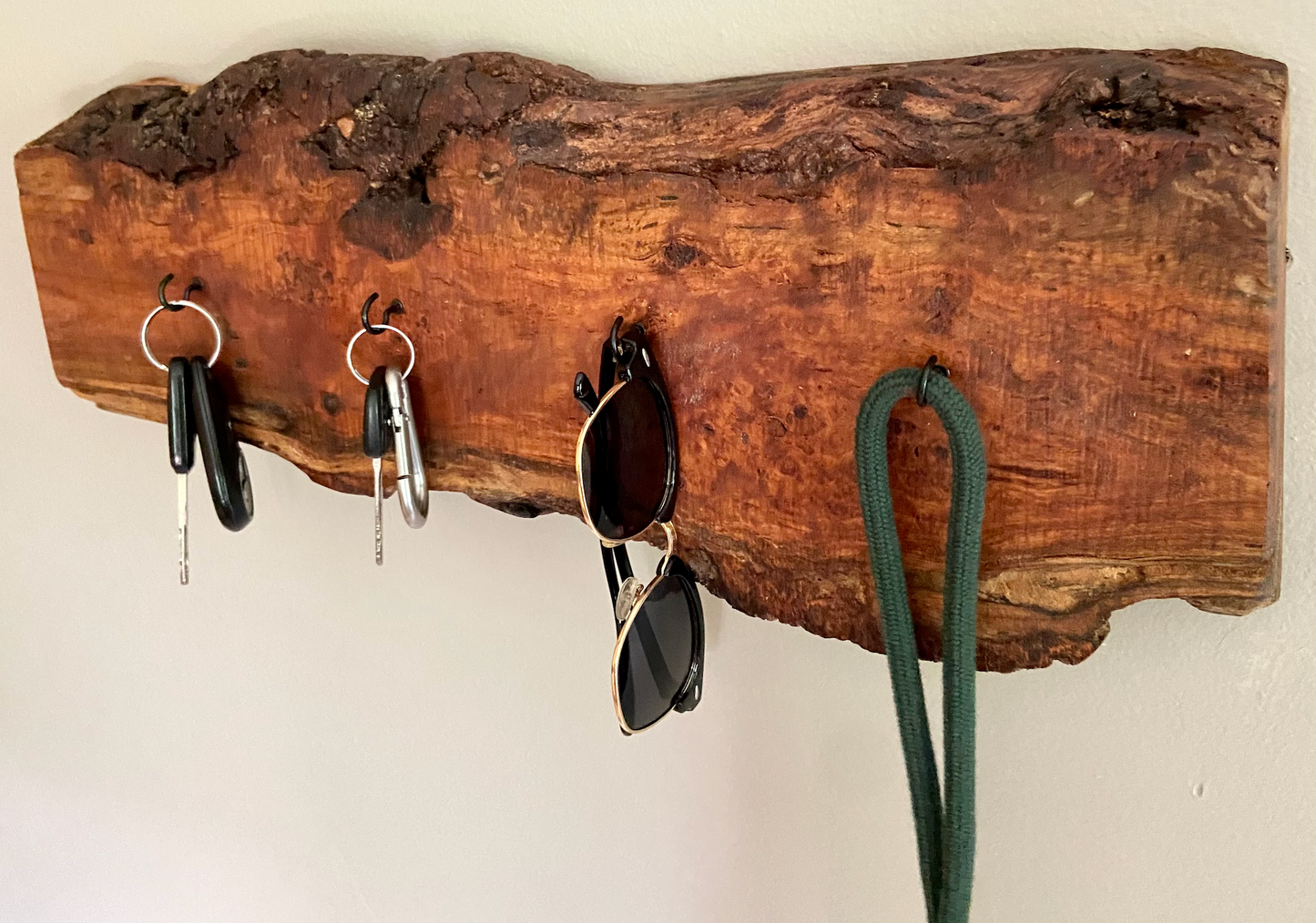 Rustic Live Edge Cherry Burl Mountable Key Hooks for Wall|Wall Organizer|Key Hanger|Rustic Wall Decor|Entryway Organizer|Wall Storage