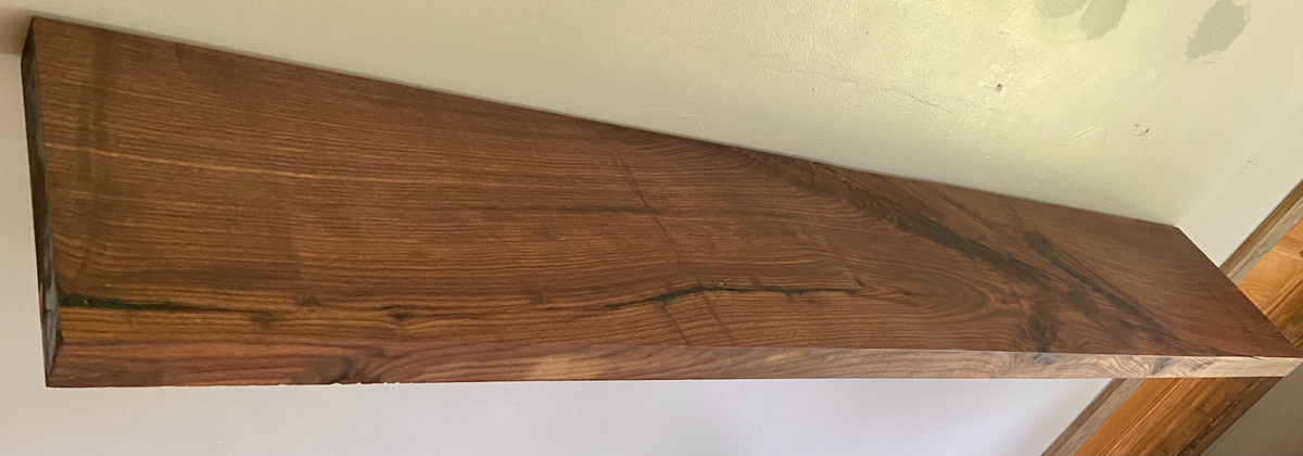 Straight Edge Black Walnut Floating Shelf|Modern Rustic Farmhouse Walnut Wood Floating Display Shelf|Solid Wood Wall Hanging Plant Shelf