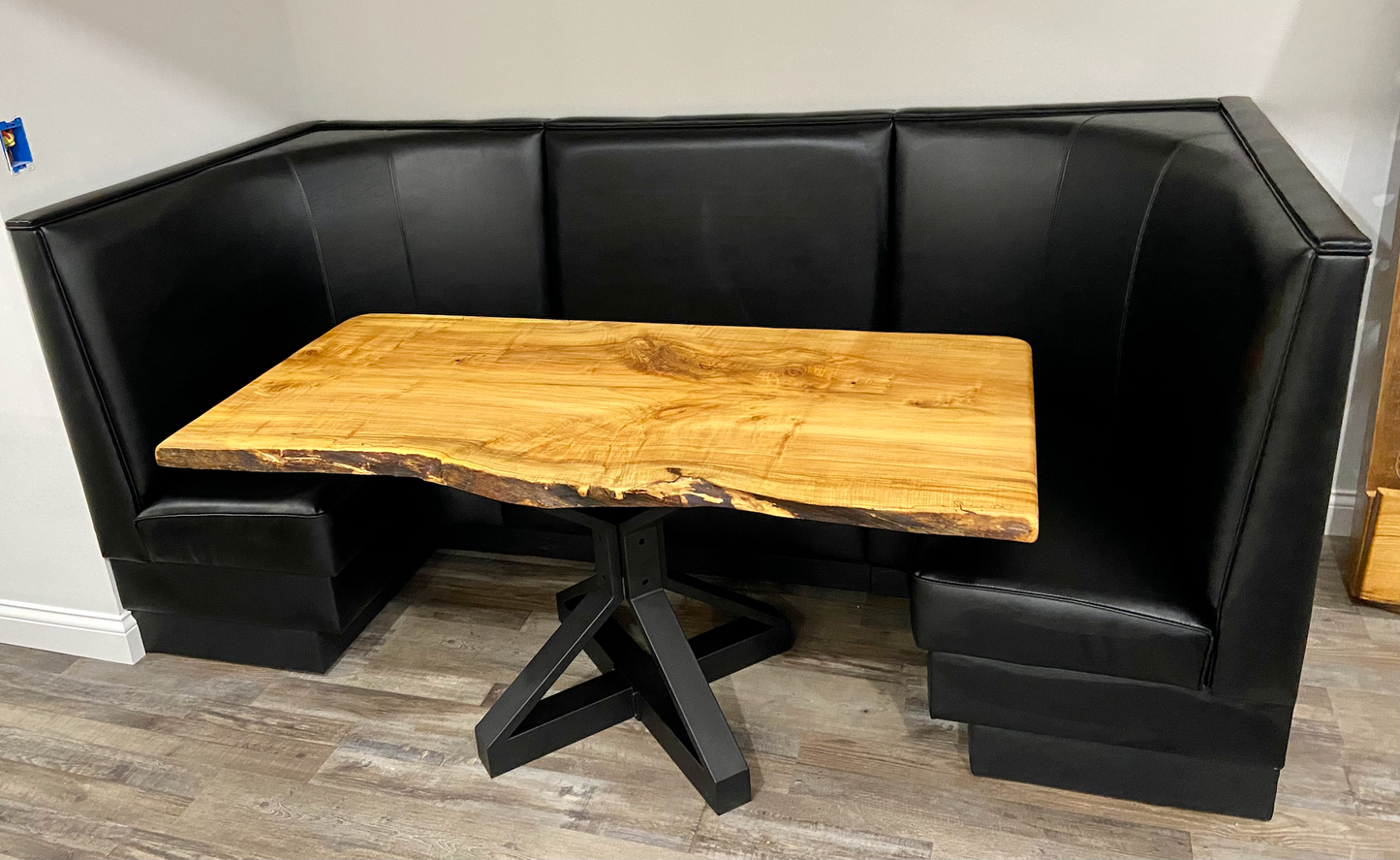 Half Live Edge High Figure Spalted Maple Pub Table