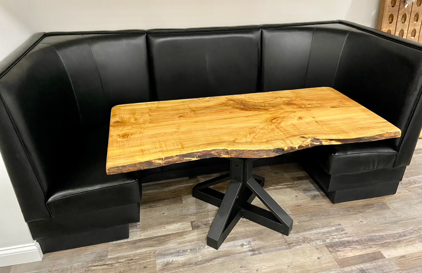 Half Live Edge High Figure Spalted Maple Pub Table