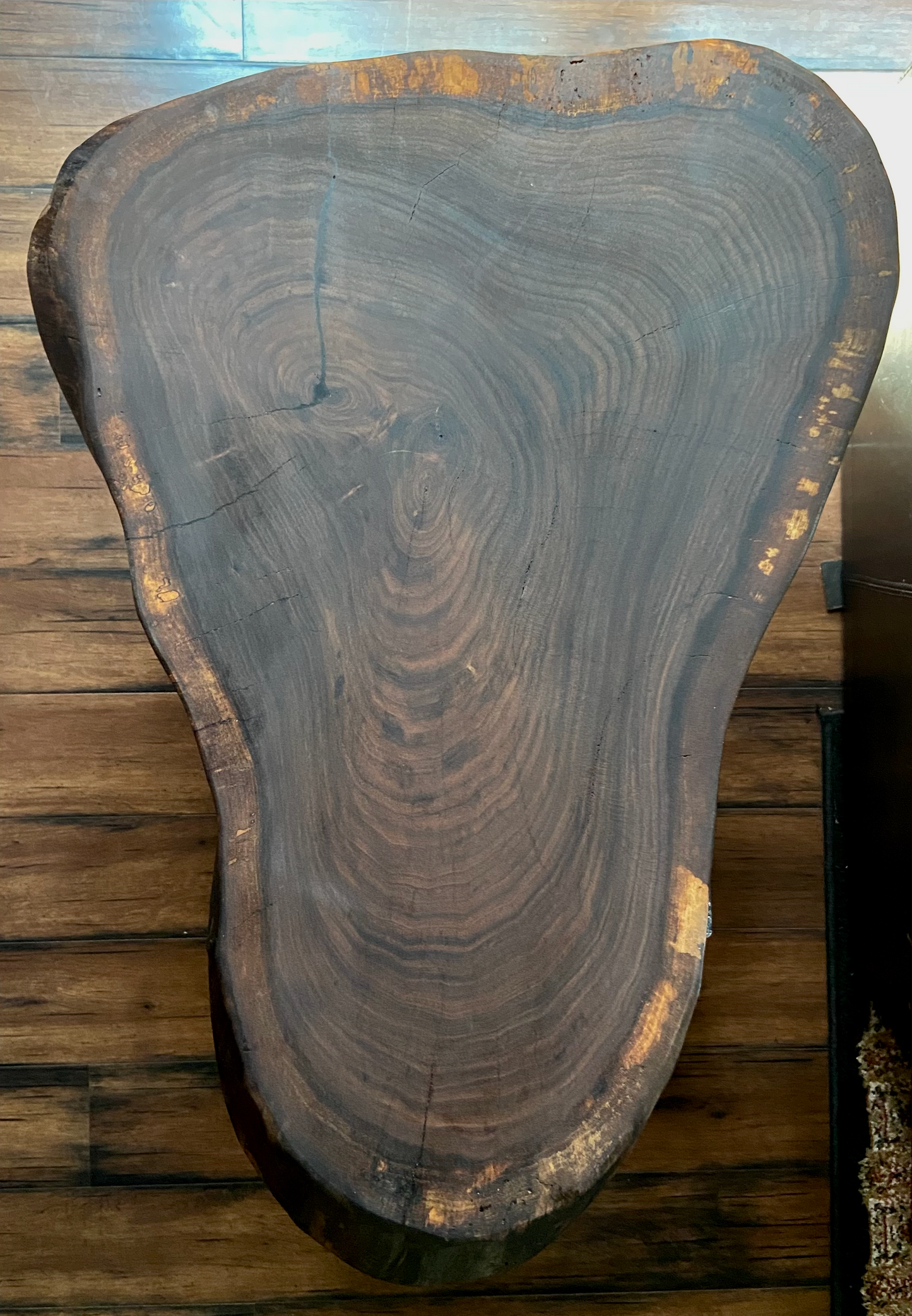 Live Edge Walnut Cookie Wood Oval Table | CrossCut Side Table Table | Rustic Farmhouse Accent Table | Live Edge End Table | Round Wood Table