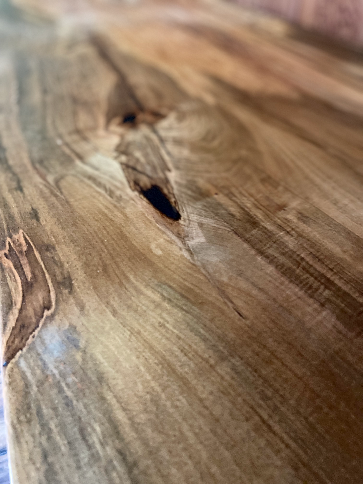 Solid Spalted Maple Wood Desk with High Figure and Unique Patterns | 5 Foot Long Desk | Standing Solid Wood Desk | Modern Rustic Desk