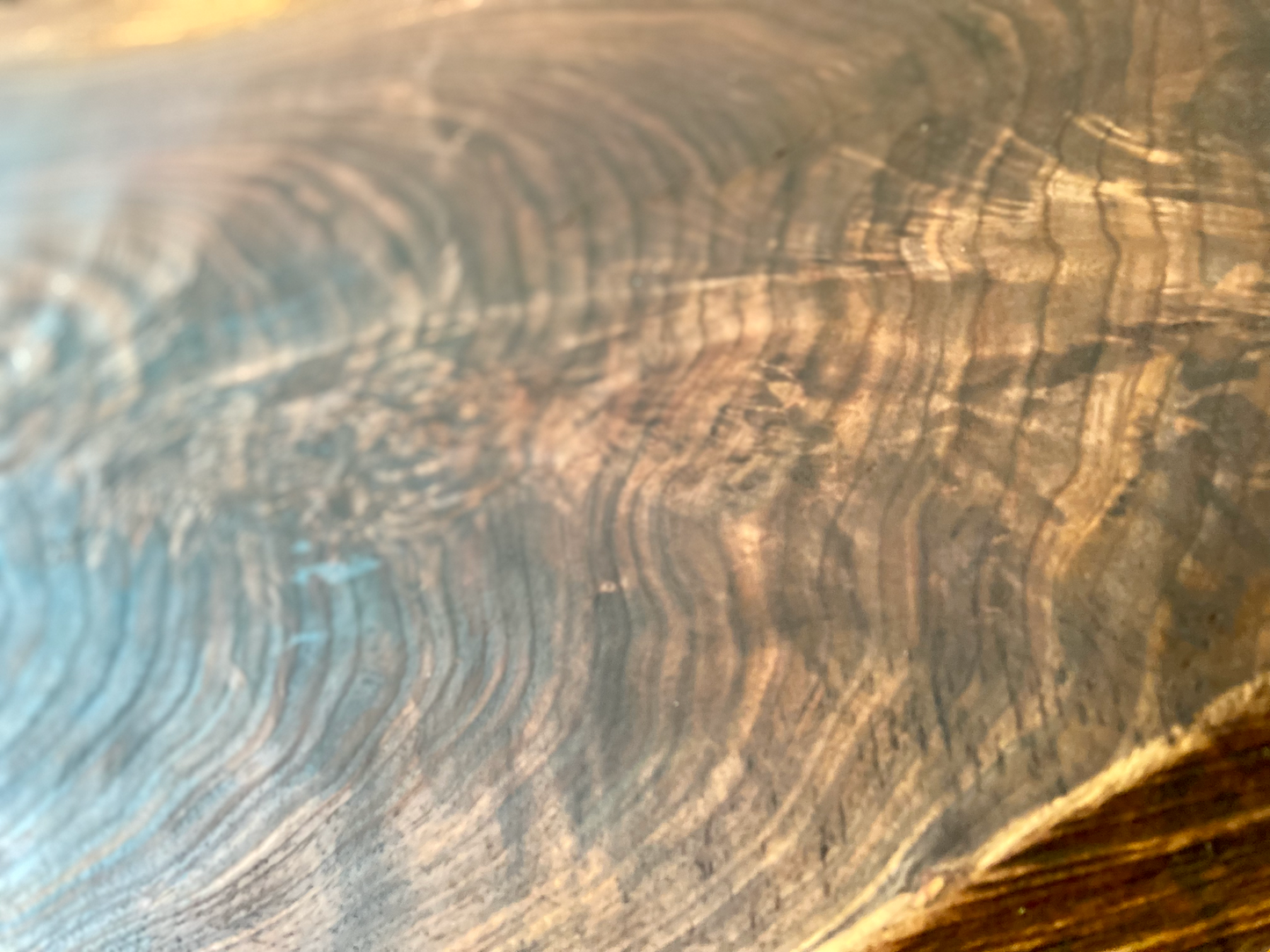 SET - Rustic Live Edge Figured Black Walnut Wood Coffee Table & Live Edge Walnut End Table Set of 2|Live Edge Wood Living Room Table Set