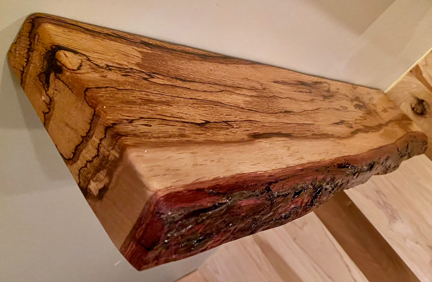 Narrow Spalted Oak Mini-Mantel