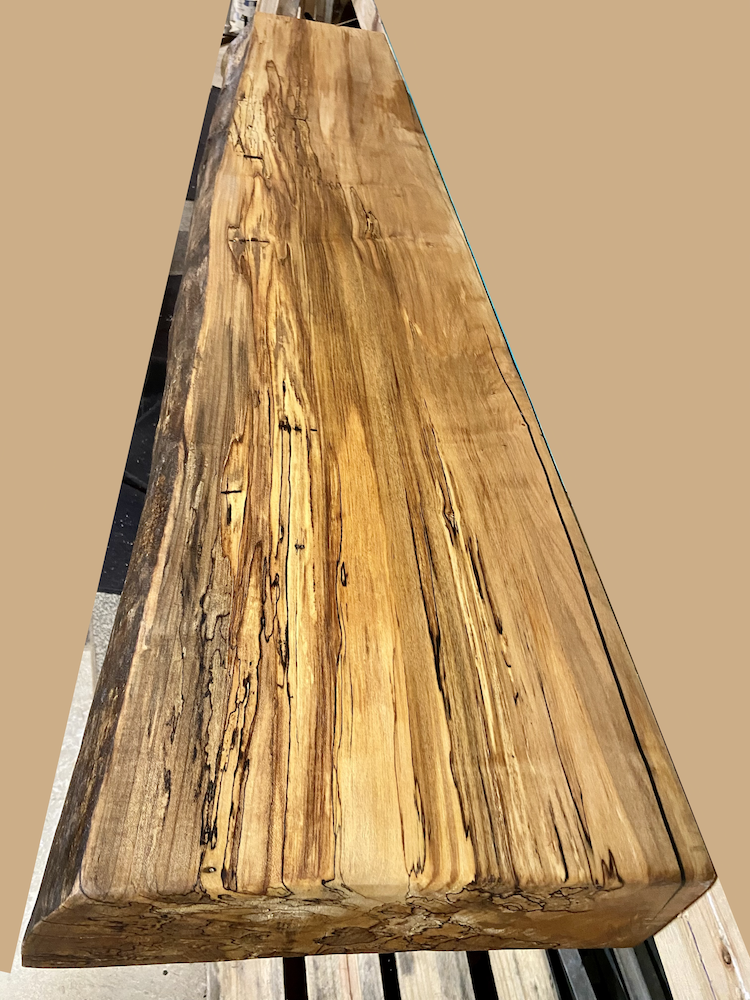 Live Edge Spalted Maple Mantel