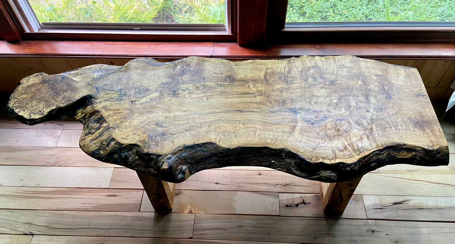 Gorgeous High Figured Maple with Custom Wood Legs