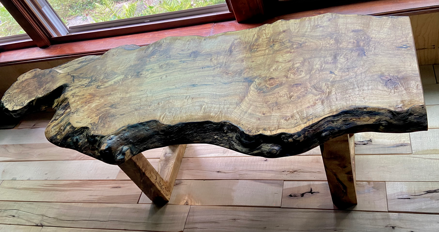 Gorgeous High Figured Maple with Custom Wood Legs