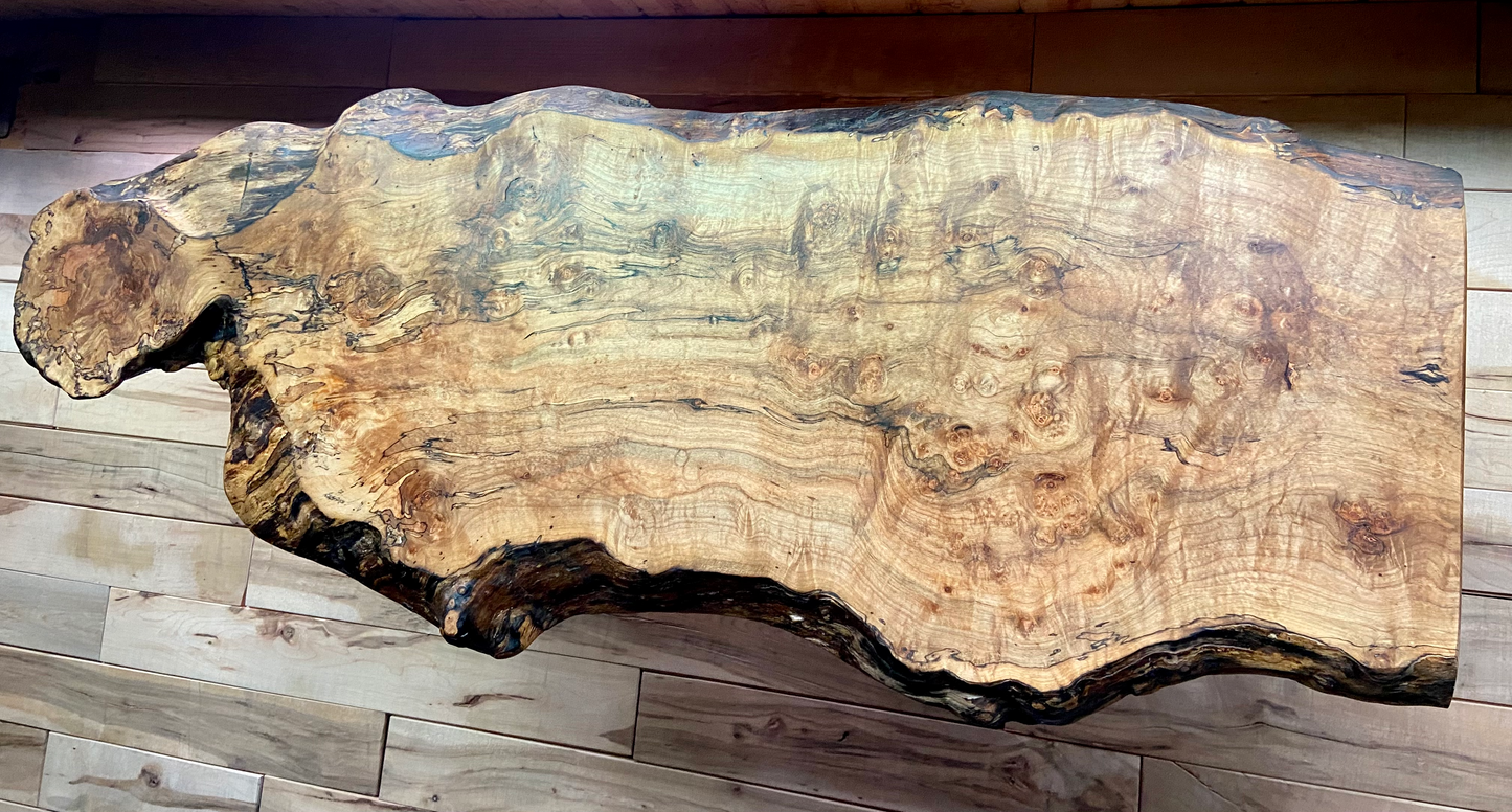 Gorgeous High Figured Maple with Custom Wood Legs