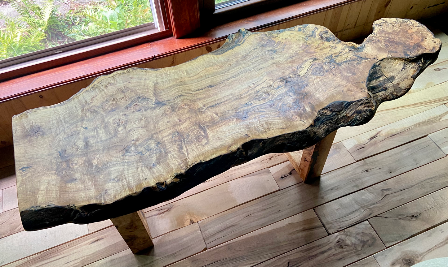 Gorgeous High Figured Maple with Custom Wood Legs