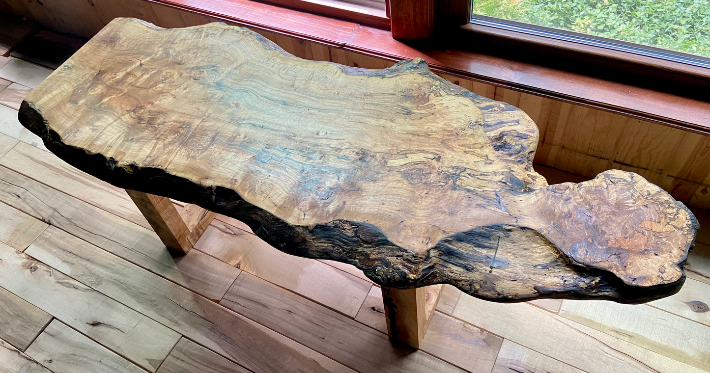 Gorgeous High Figured Maple with Custom Wood Legs