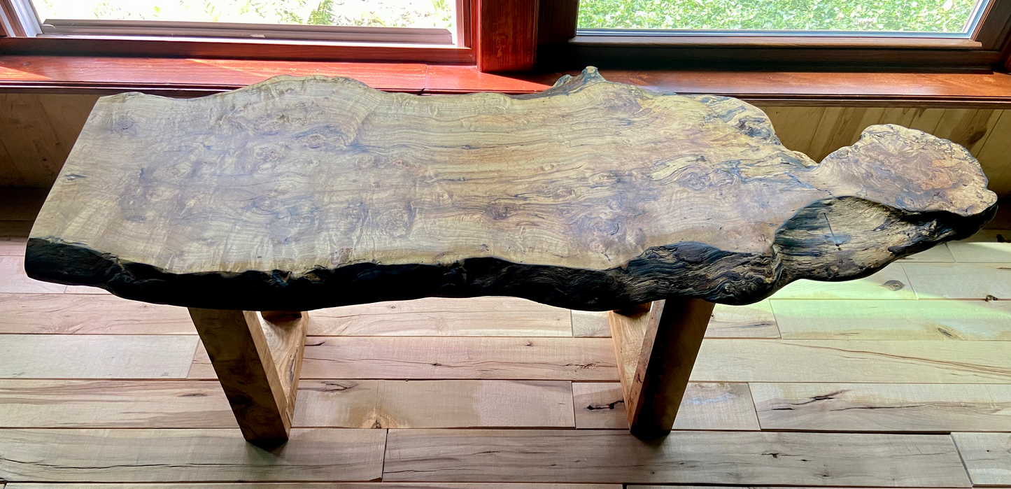 Gorgeous High Figured Maple with Custom Wood Legs