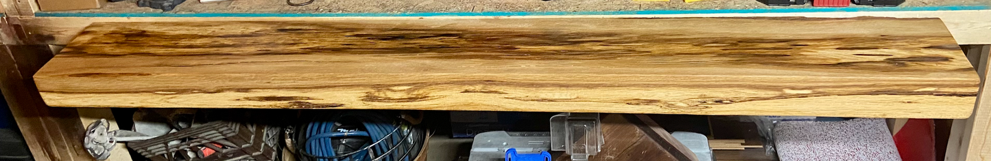 Dimensional Spalted Oak Floating Mantel