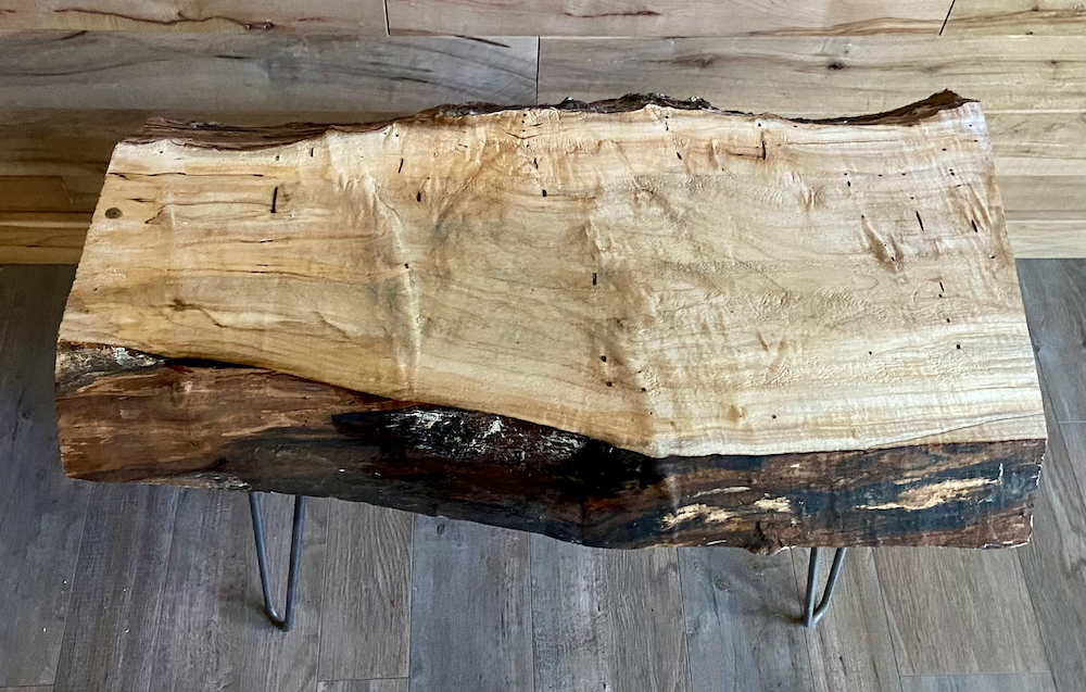 Live Edge Maple Accent Display Table