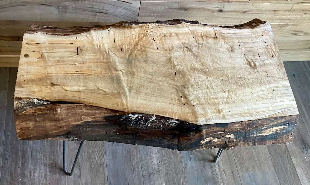 Live Edge Maple Accent Display Table