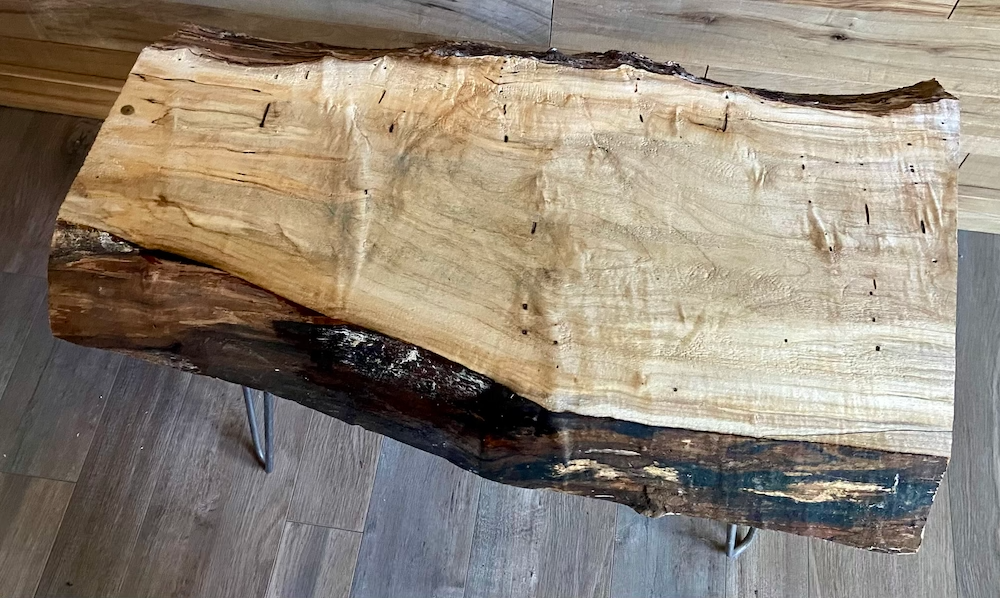 Live Edge Maple Accent Display Table