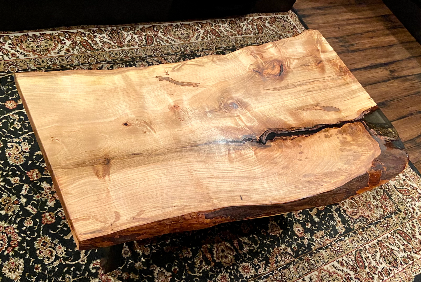 Live Edge Ambrosia Maple Wood Coffee Table|Modern Rustic Coffee Table|Live Edge Maple Coffee Table|Live Edge Wood Mid-Century Modern Table
