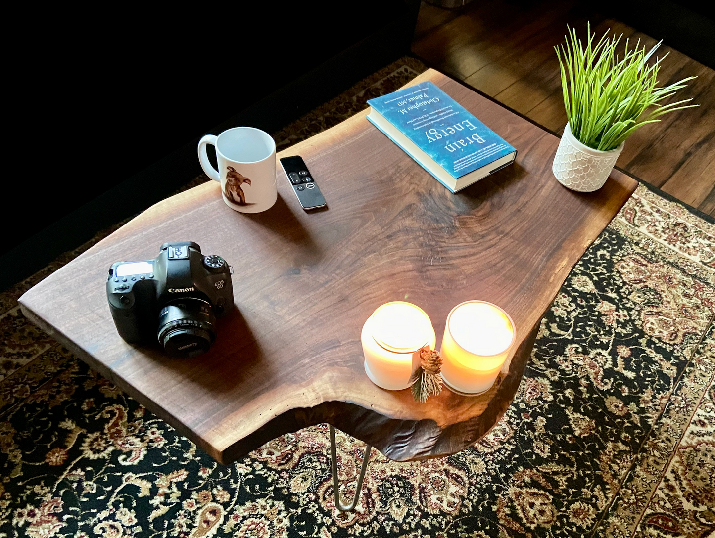 Live Edge Walnut Wood Coffee Table|Rustic Live Edge Coffee Table|Natural Edge Black Walnut Table|Live Edge Wood Rustic Walnut Table
