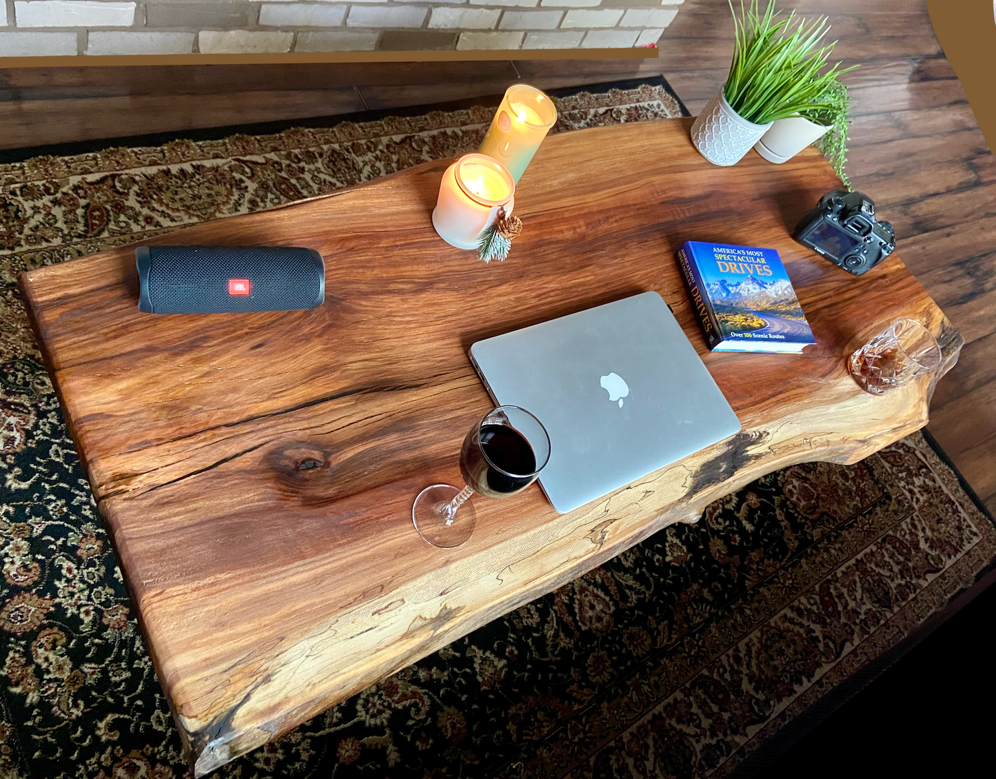 Large Live Edge Spalted Maple Sycamore Table|Natural Wood Coffee Table|Live Edge Coffee Table|Live Edge Sycamore Table|Large Coffee Table